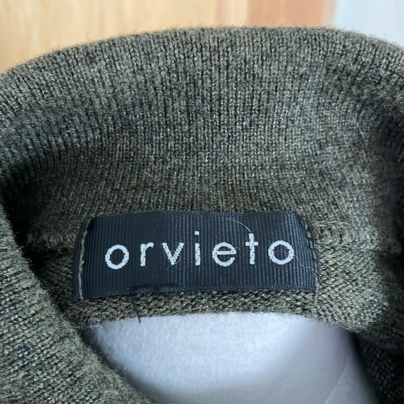 🇨🇦 Vintage Orvieto Wool Blend Long Sleeve Green Orange Sweater, Size L - Picture 11 of 15